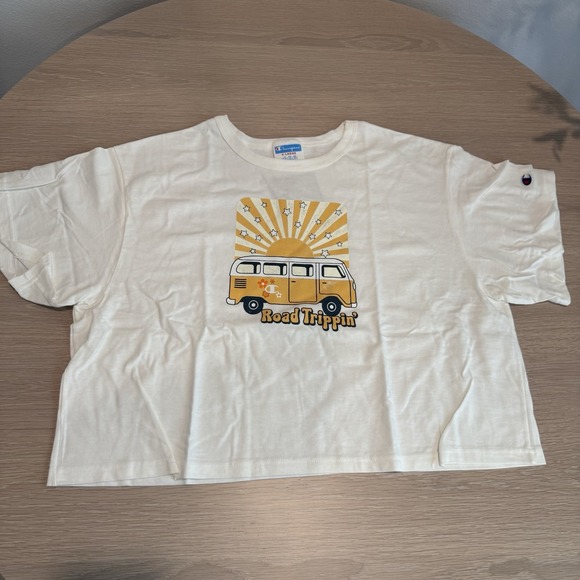 Champion Women's Road Trippin Hippie White Tshirt White XL New With Tags - Picture 3 of 7
